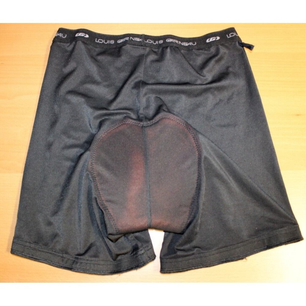 Womens LG Louis Garneau Cycling Padded Mesh Inner Shorts XL Liner Black